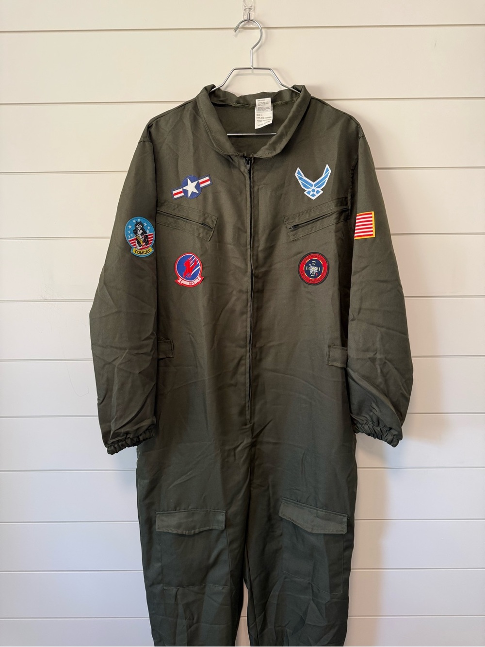 Top Gun costume Halloween jumpsuit Goose Maverick Off Campus Size L